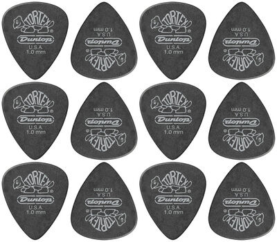 Dunlop Tortex PB Standard Pick 1.0 mm Pitch Black