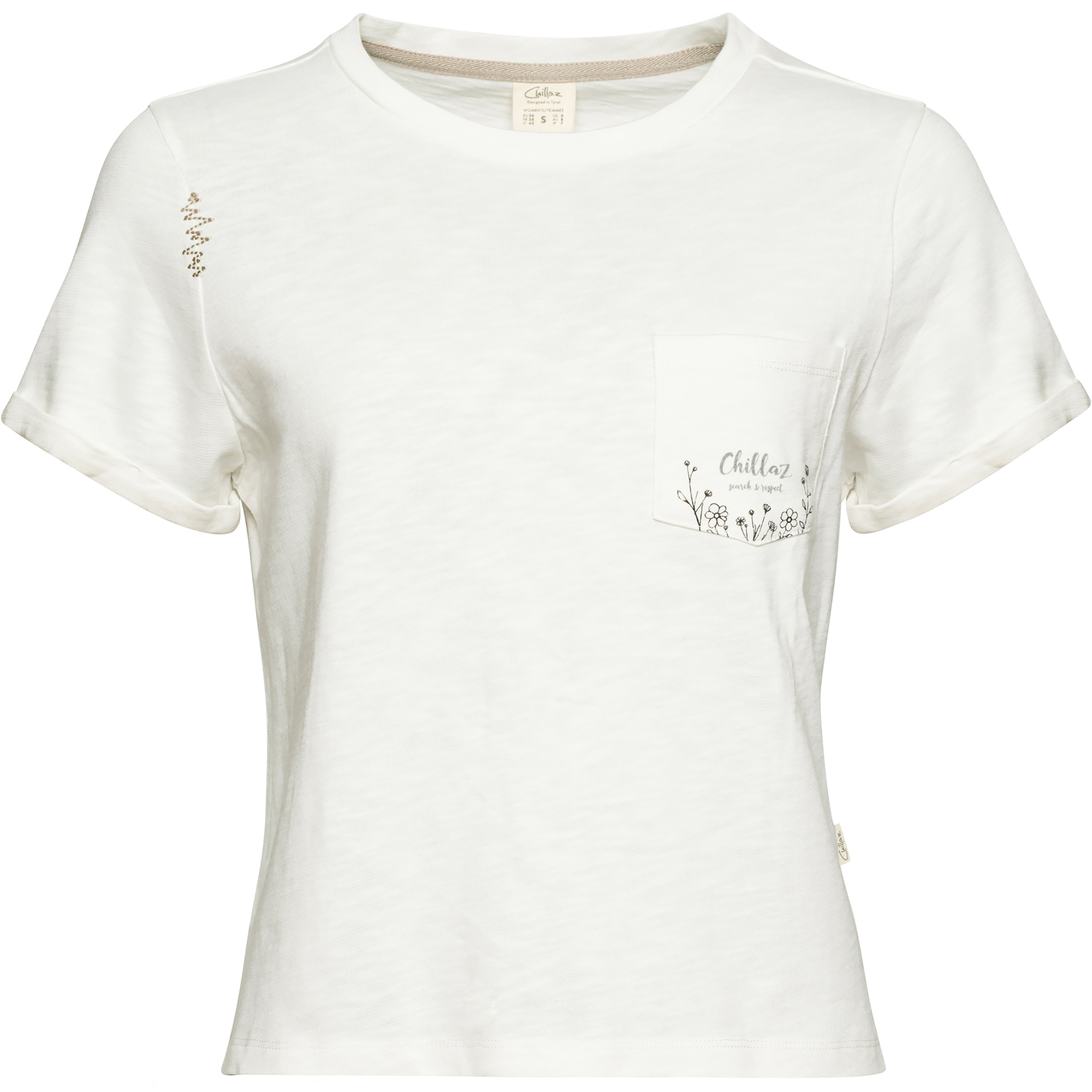 Chillaz Grosetto Search & Respect Damen T-Shirts weiss Größe M Alpinklettern | Sportklettern | Bouldern Hautfreundlich