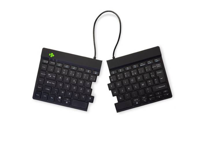 R-Go Tools Split Break Clavier ergonomique sans fil Bluetooth - Transportable - Noir