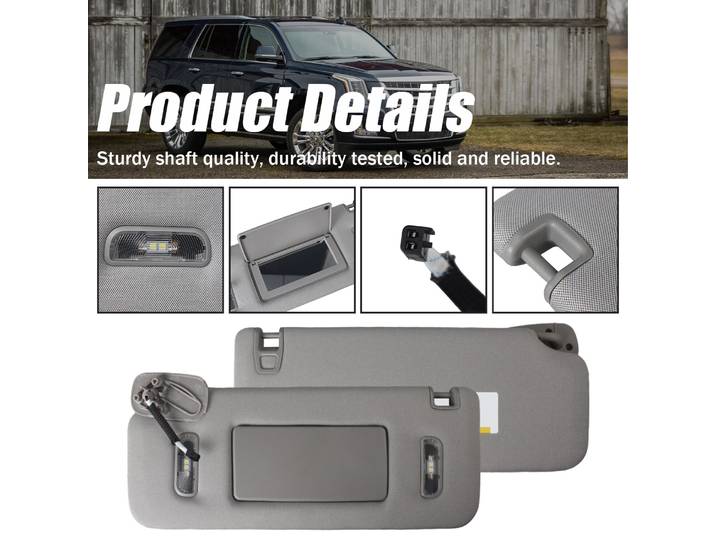 Pare-soleil de voiture pour GMC Sierra Denali Chevy Silverado 1500 1500 2500 3500 2014 2015 2016 2017 2018 2019, pare-soleil gauche pour conducteur droit