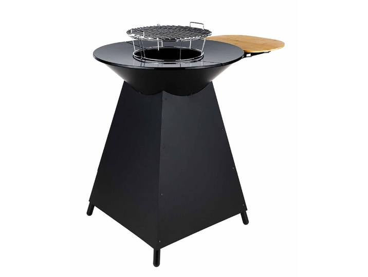 brasero de cuisson avec plaque en fonte emaillee