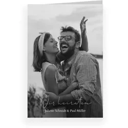 Einladungskarte Hochzeit: Fotomoment mit Foto
