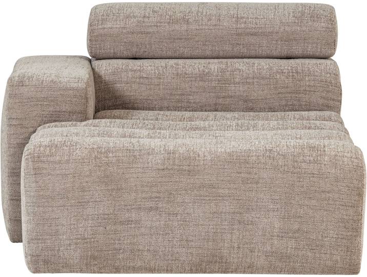 Sofaelement WOOOD Novi Bezug mit verstellbarer Nackenstütze B 109 x T 173 x H 86 cm , beige (natur, melange), B:109cm H:86cm T:173cm, Polsterelemente, Sofaelement, Tragkraft 120 kg, Maximale Verschleissfestigkeit