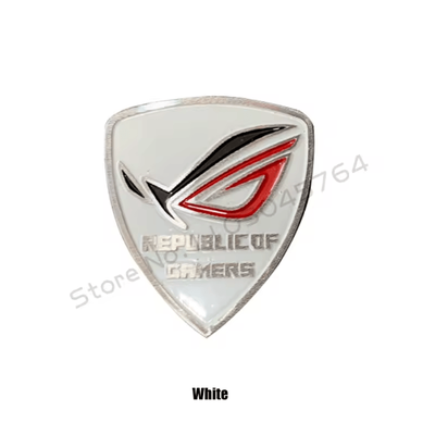 ROG Belief Aluminum PC Case Sticker Gamer Logo Label For Custom Modding white