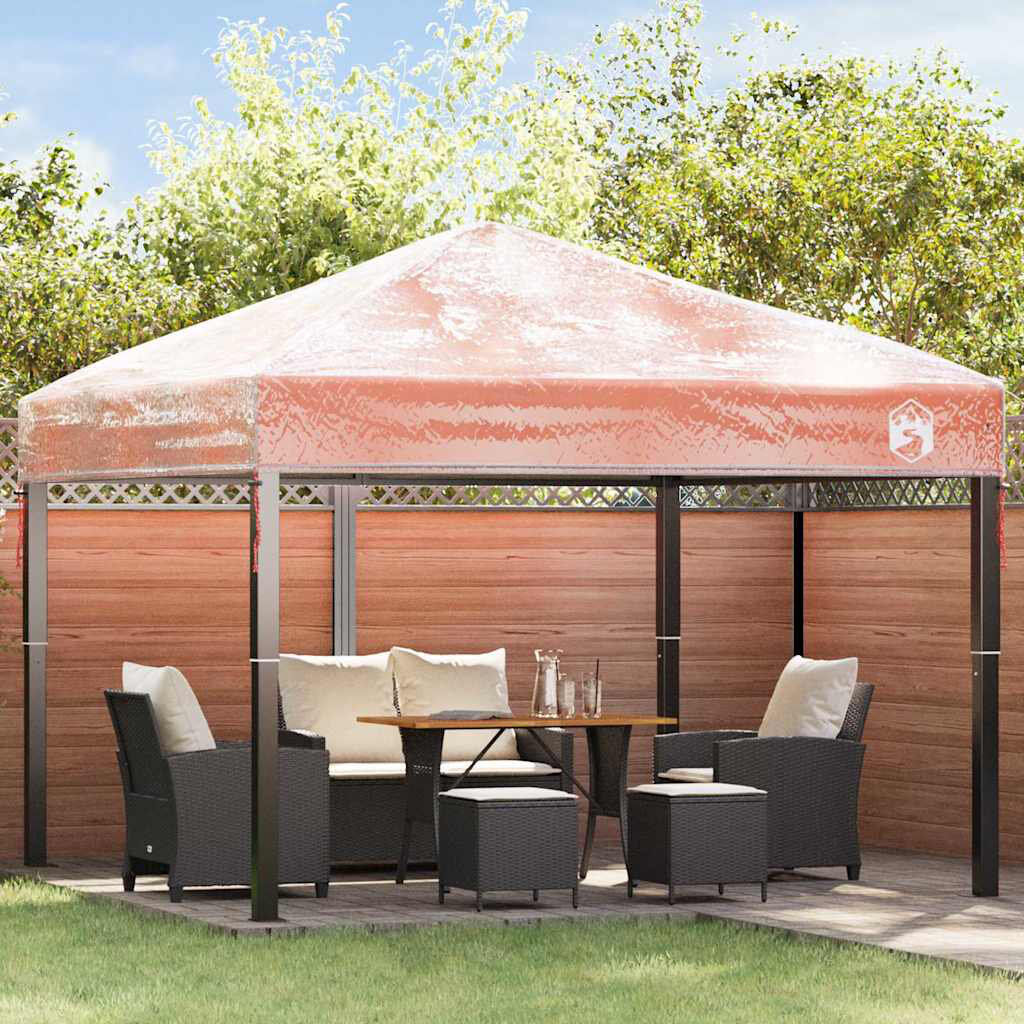 vidaXL Gazebo Cover Replacement Transparent PVC Outdoor Canopy Waterproof Transparent 26cm H x 300cm W x 300cm D