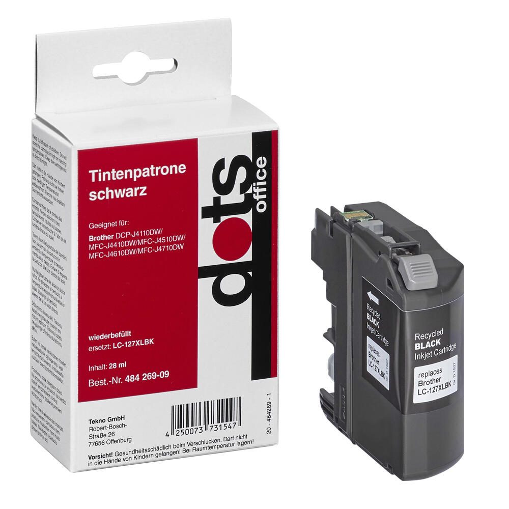 dots Druckerpatrone kompatibel zu brother LC-127XLBK schwarz 1527,4001-DOTS