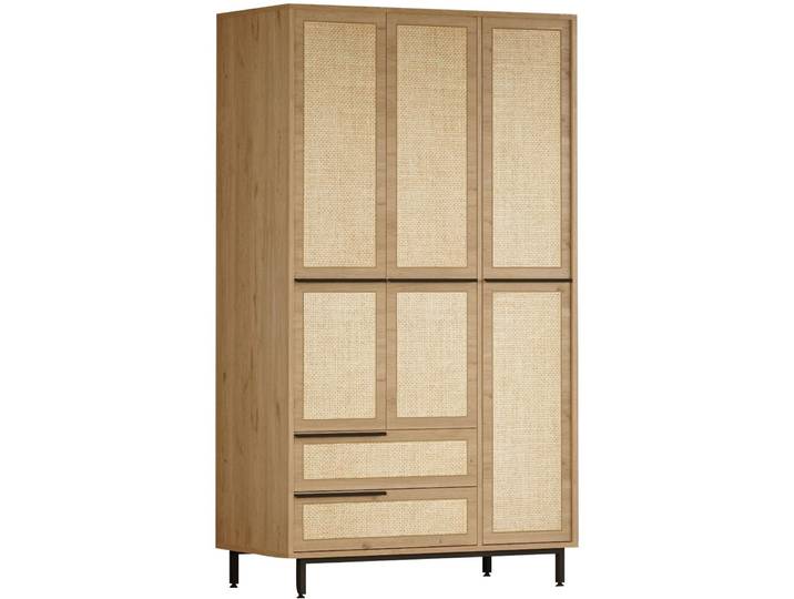 Kleiderschrank Walnuss 112.2cm - Material: Melamin - 237