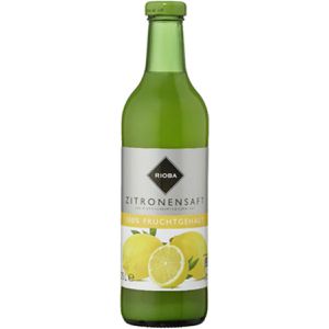 Rioba Zitronensaft aus Konzentrat, 100% Fruchtgehalt, 750 ml