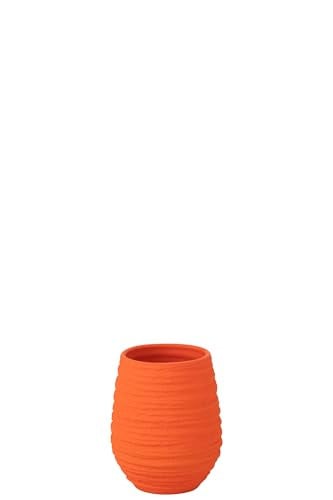 J-Line Fiesta vaas en bloempot, keramiek, oranje, Ø 18 cm