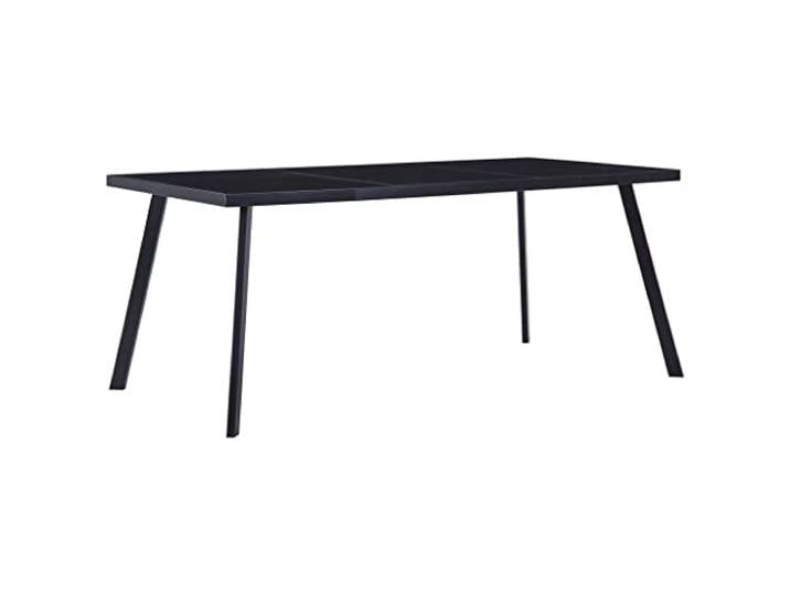GHVBNMF Esstisch Schwarz 160x80x75 cm aus Gehärtetem Glas & Stahl Modernes Design für Esszimmer und Küche, pflegeleichte Glasplatte, extrem stabile Stahlbeine im zeitlosen Industrie Look.