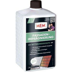 MEM Steinimprägnierung Fassaden-Imprägnierung, 3m², für außen, lösemittelfrei, 1 Liter