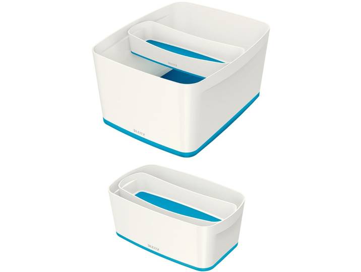 Aufbewahrungsbox Leitz MyBox Länglich Blau/Weiss - Farbe: Blau, Weiss - Aufbewahrungsbox