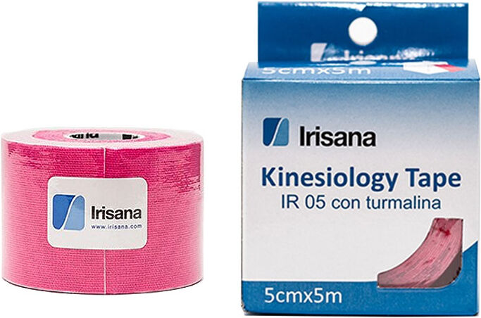 Kinesiology Tape Irisana com turmalina cor rosa 5cmx5m