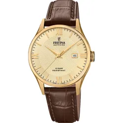 Festina Quarz Herren Klassik F20010/5 - beige,braun - 40mm