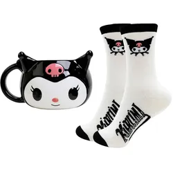 BlueSkyStudios Sanrio Tasse mit Socken Kuromi 3D