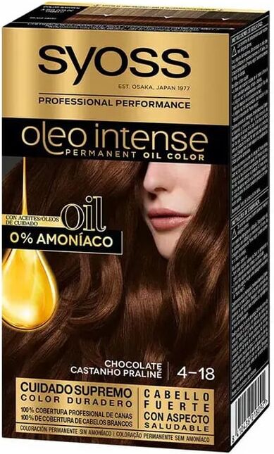 Syoss Oleo Intense Tinte Sin Amoniaco #4.18 - Chocolate