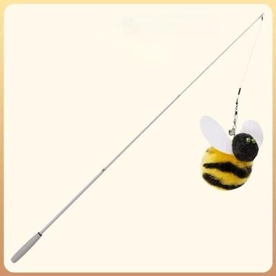 Uplift Picks Telescopic Carbon Fiber Cat Wand Feather Toy 110cm Scratch Resistant Fishing Rod bee Stick 110 Cm