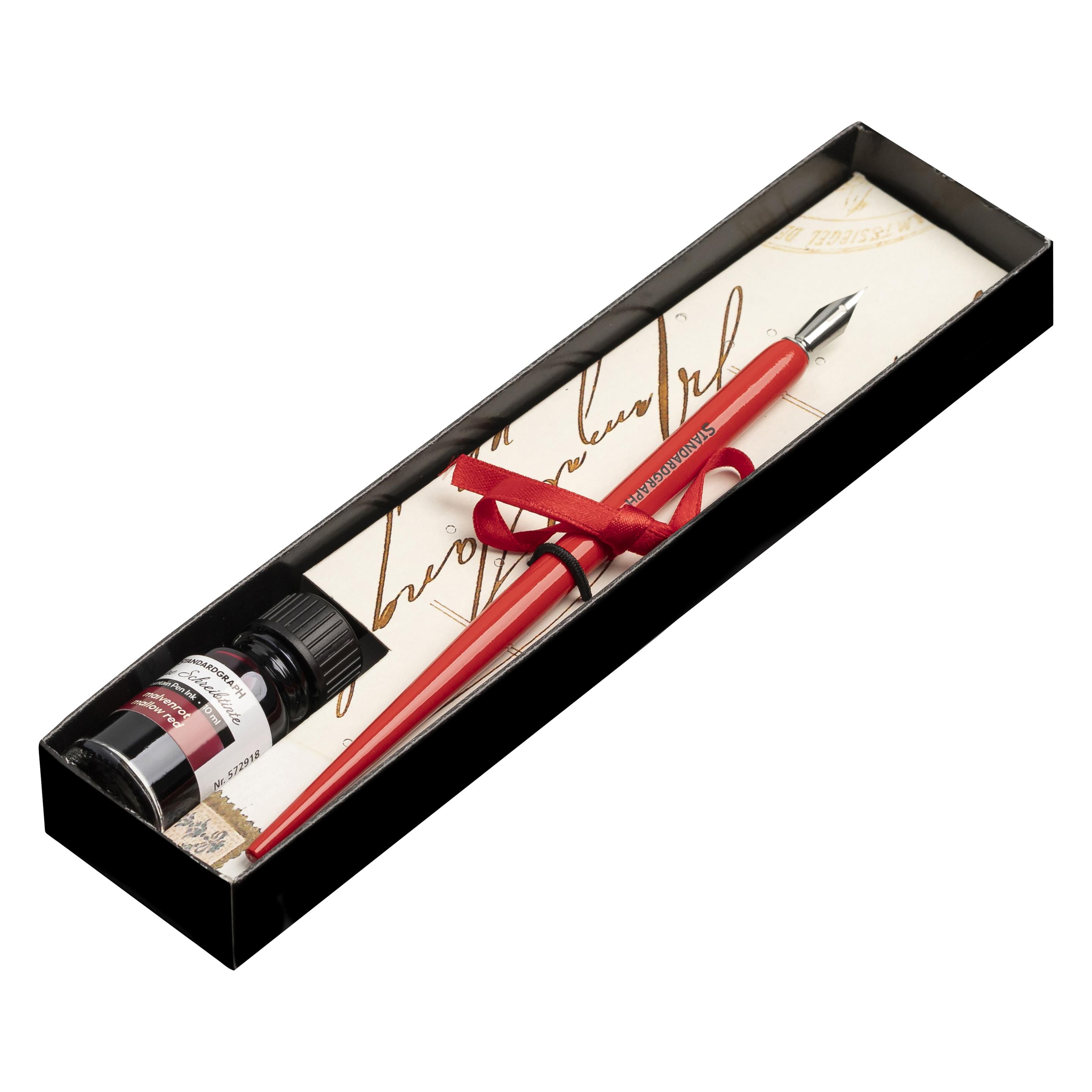Standardgraph Kalligraphie-Set Simple Rot Federhalter + Tinte 10ml (1x) (ST-1202-06-SG)