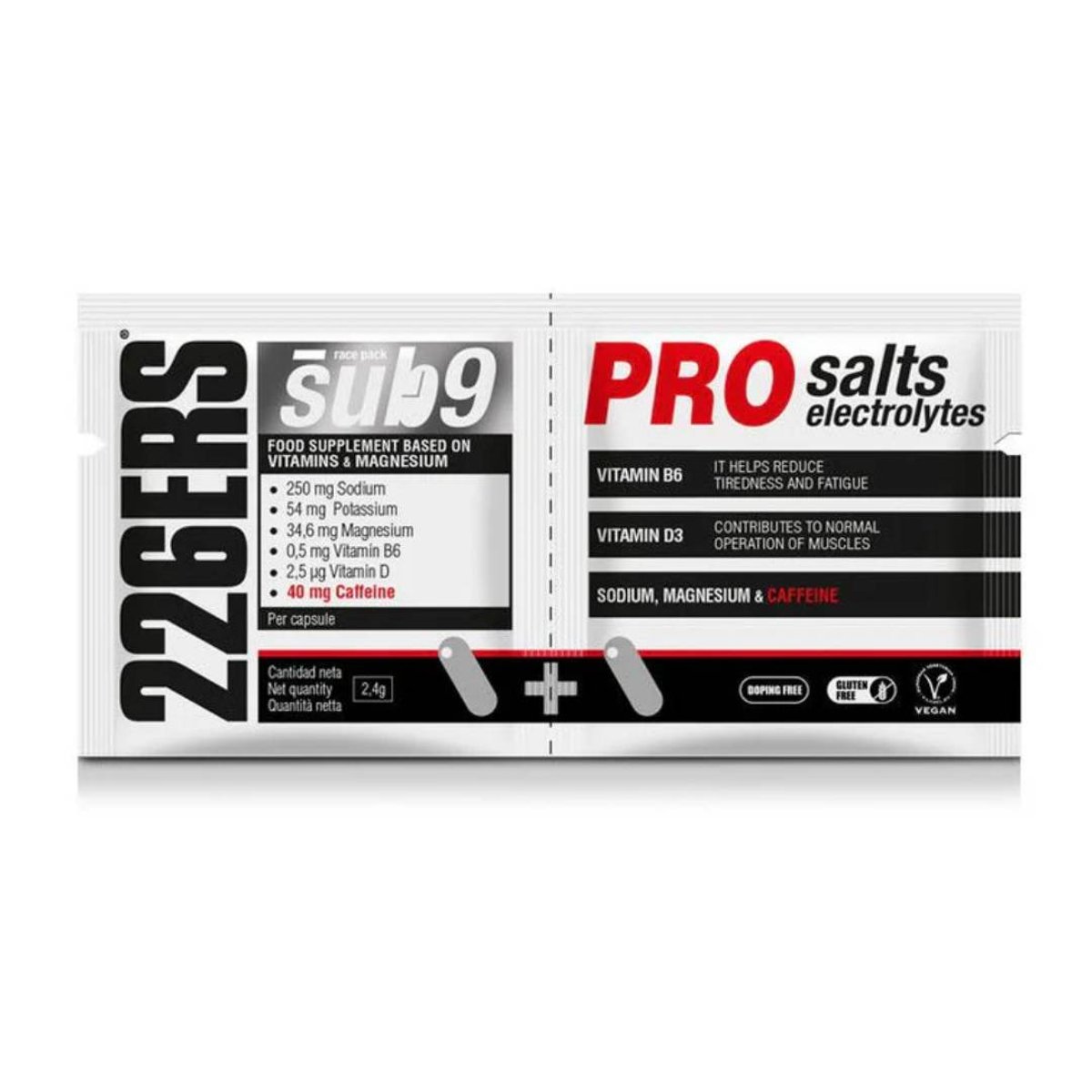Sais Minerais PRO SUB9 Cafeína 226ERS 2 Unidades x 1 gr.