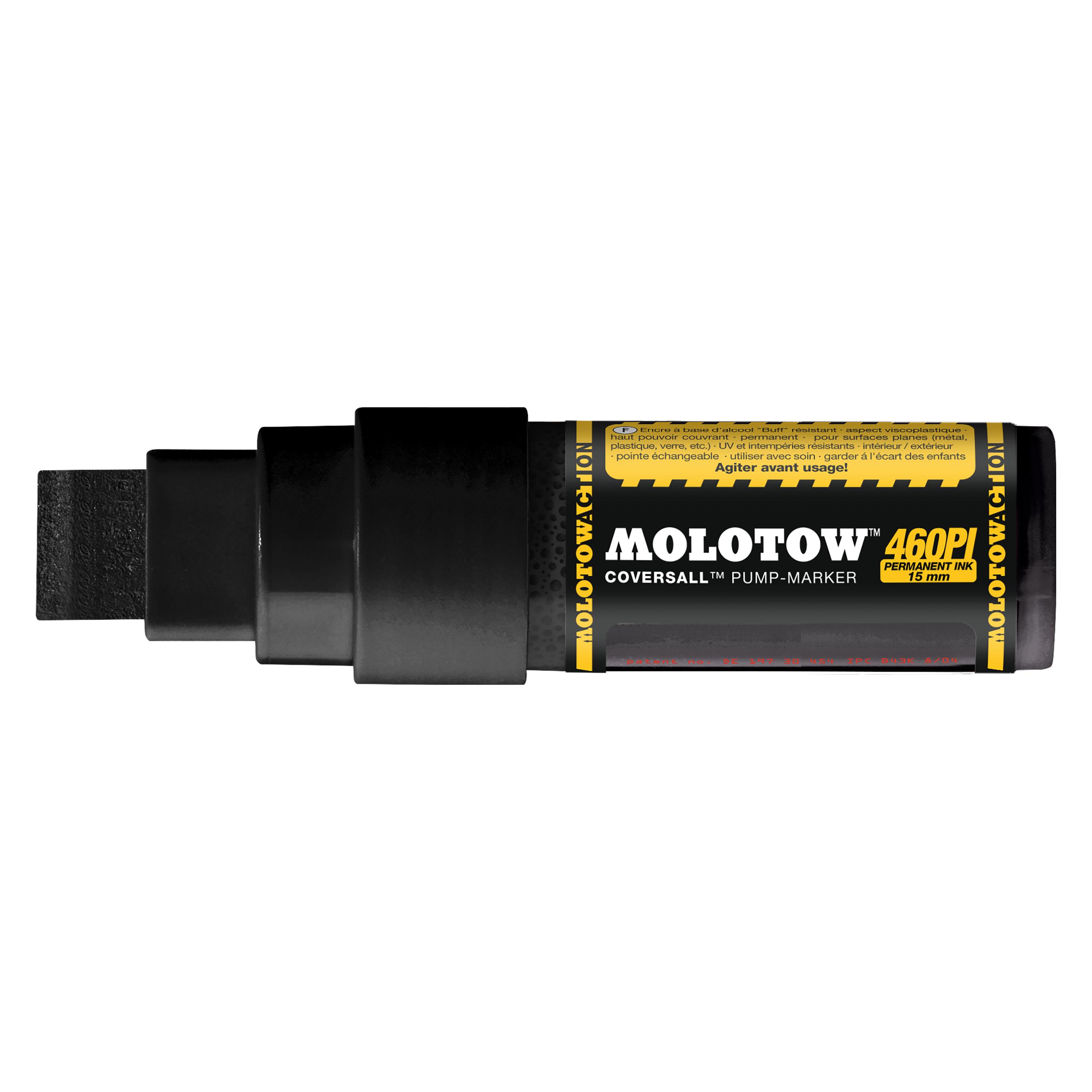 Molotow Permanentmarker Masterpiece Coversall nachfüllbar 460 PI 15mm signalschwarz (1x) (MO460000)