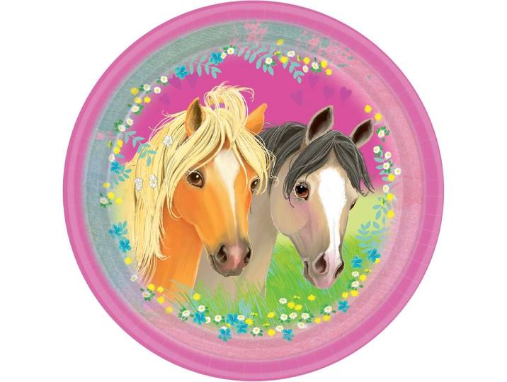 Amscan by Riethmuller - Riethmüller - Borden (papier) -8 Pretty Pony 23 cm