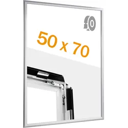 Klapprahmen B2, selbstklebend Gehrung | silber, Aluminium