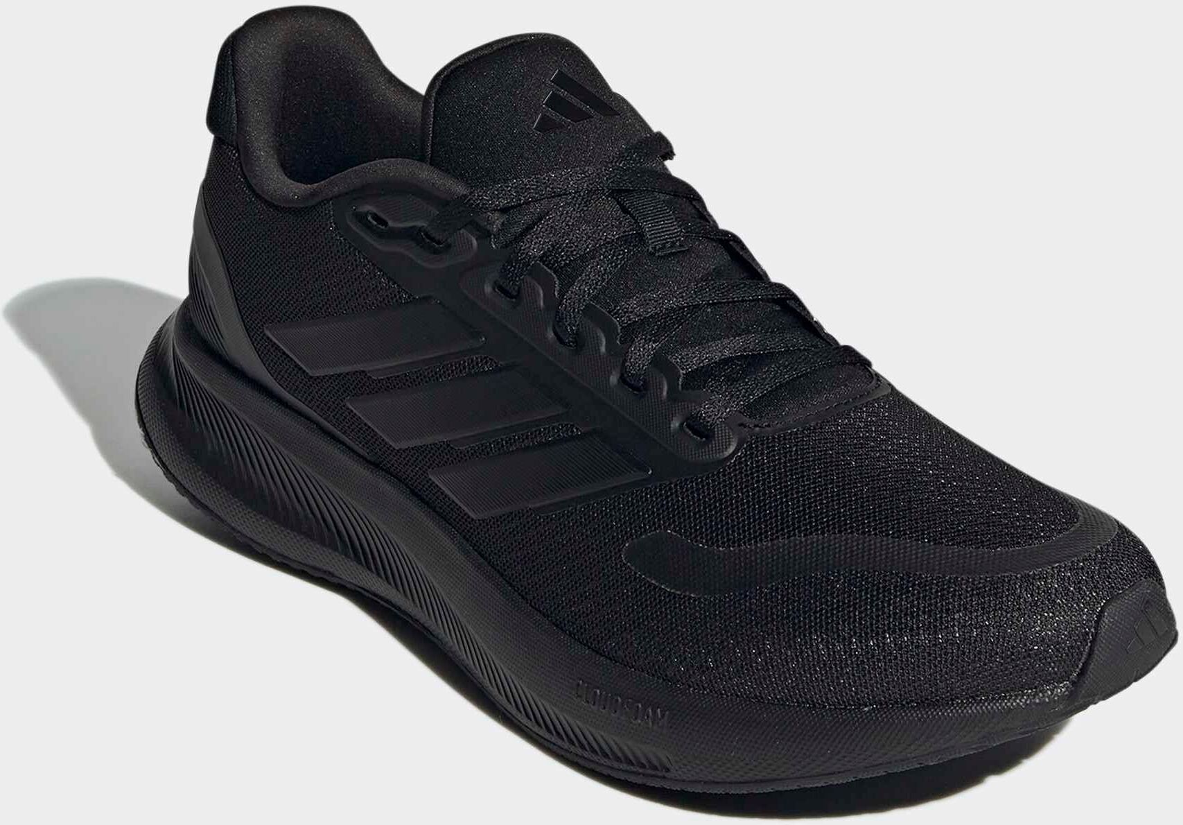 Laufschuh ADIDAS PERFORMANCE "RUNFALCON 5", Herren, Gr. 41, schwarz (core schwarz, core schwarz, core schwarz), Synthetik, Textil, Schuhe Laufschuh