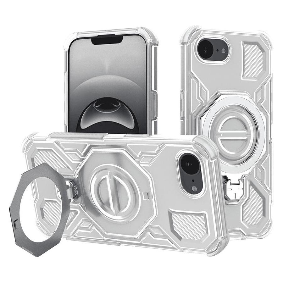 Techsuit - Carbon Shield PRO - iPhone 16e - White Transparent (Apple iPhone 16e, Apple iPhone 17e) (59457102)