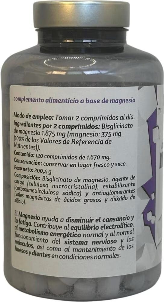 Pinisan Bisglicinato De Magnesio 1875mg, 120 Comprimidos Talla Única Unisex