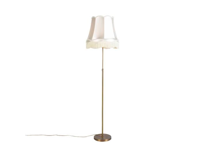 Lampadaire bronze avec abat-jour Granny crème 45 cm réglable -