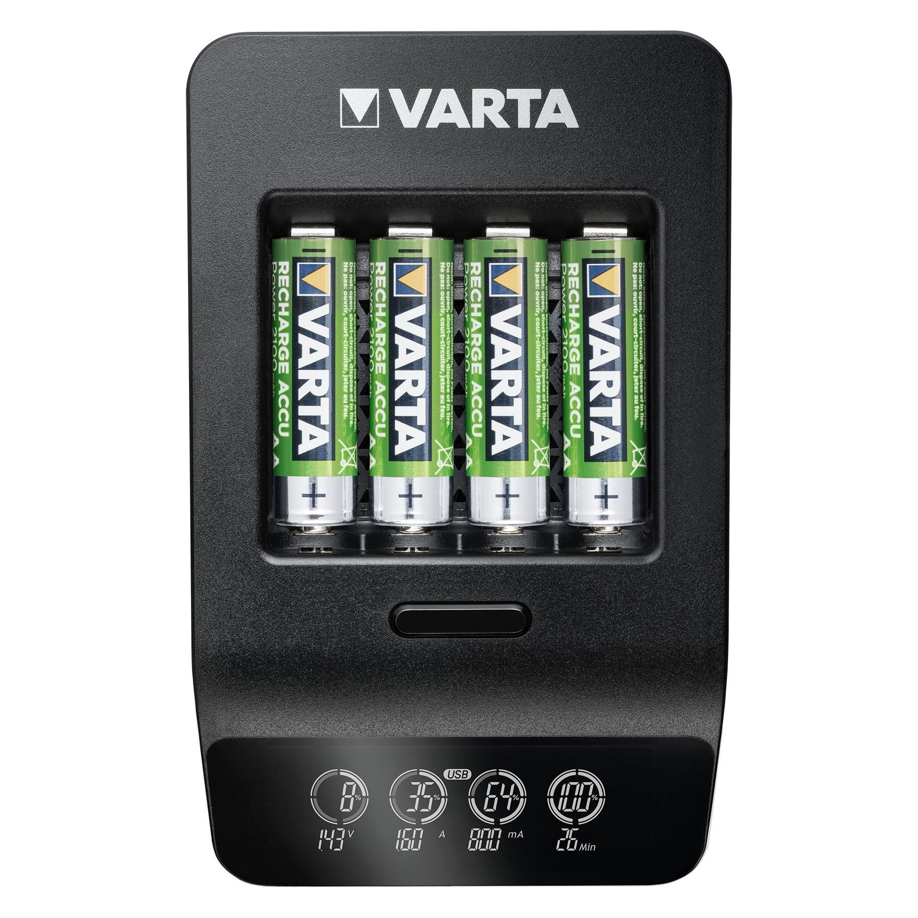 Varta LCD Smart Charger+ (1 Stk., AA, Ladegerät inkl. Akku) (57684101441)