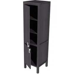 Barcelona Schrank 195 cm Eiche schwarz, Tür Anschlag: links