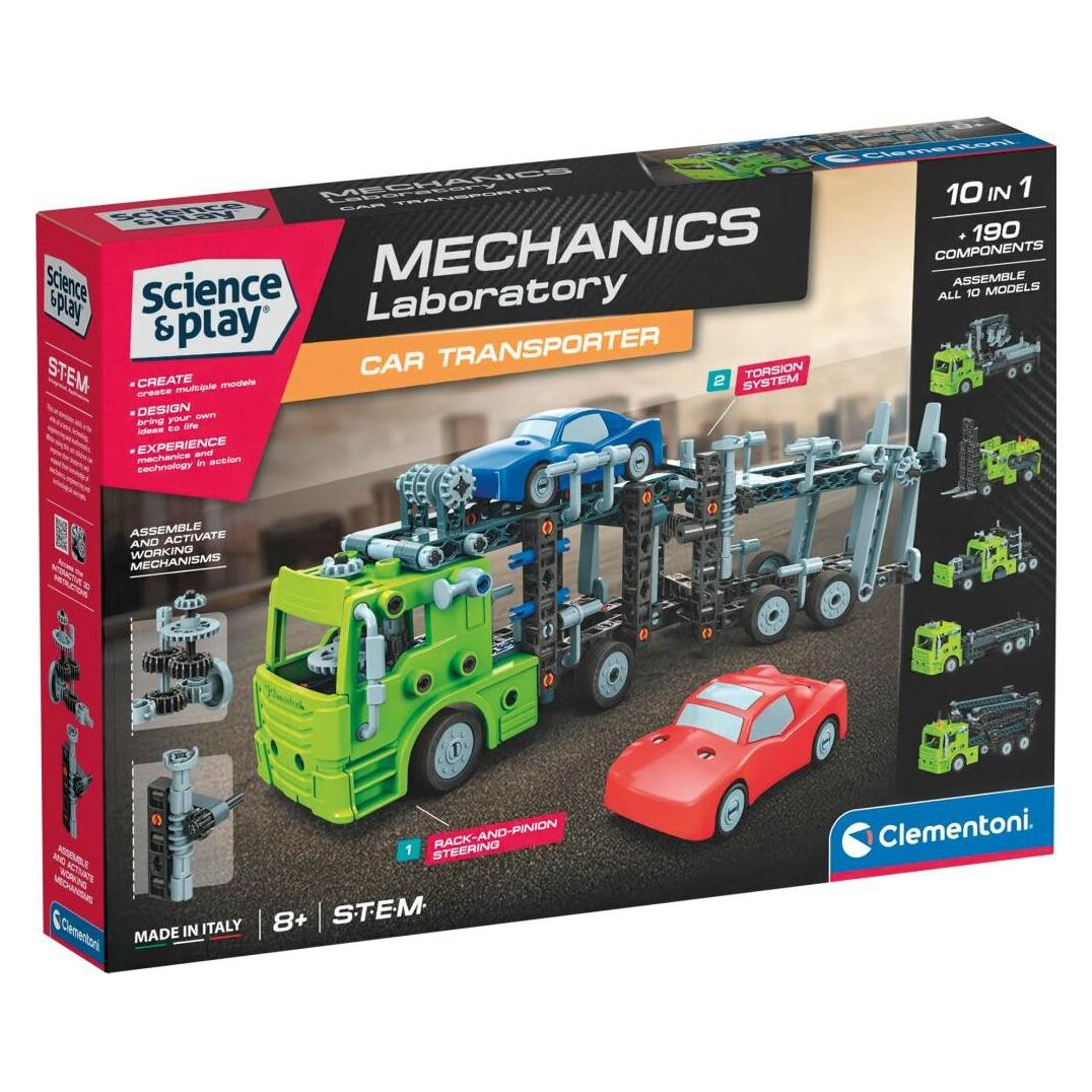 Clementoni Mechanics Autotransporter 10 in 1 Baukasten (8005125751327)