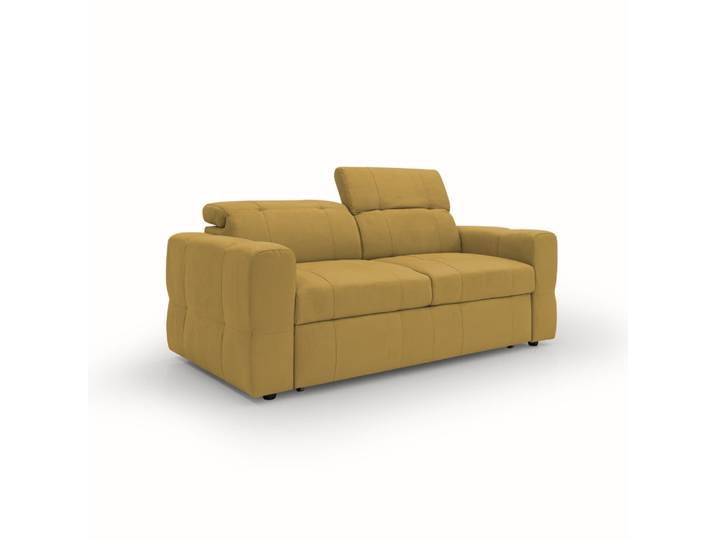 Canapé avec pouf amovible 193 cm jaune