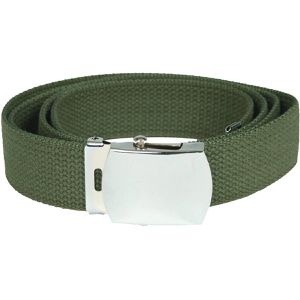 Mil-Tec Gürtel US Hosengürtel Cotton, olive, mit Koppelschnalle, aus Baumwolle, Länge 130 cm