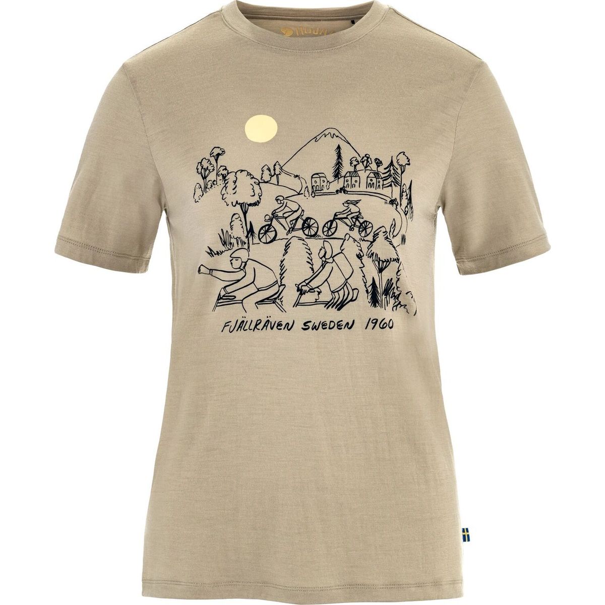 Fjällräven Hoja Lugnt Wool T-shirt W fossil (118) XL F14600282-118-XL