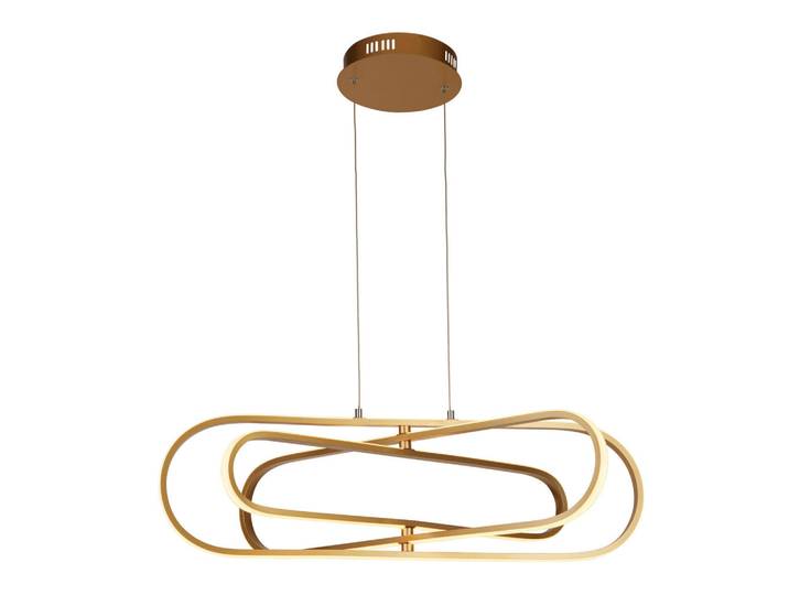 Led-Pendelleuchte Clip, Weiß, Goldfarben, Metall, Kunststoff, 80x74.5x120 cm, höhenverstellbar, Lampen & Leuchten, Innenbeleuchtung, Hängeleuchten, Pendelleuchten