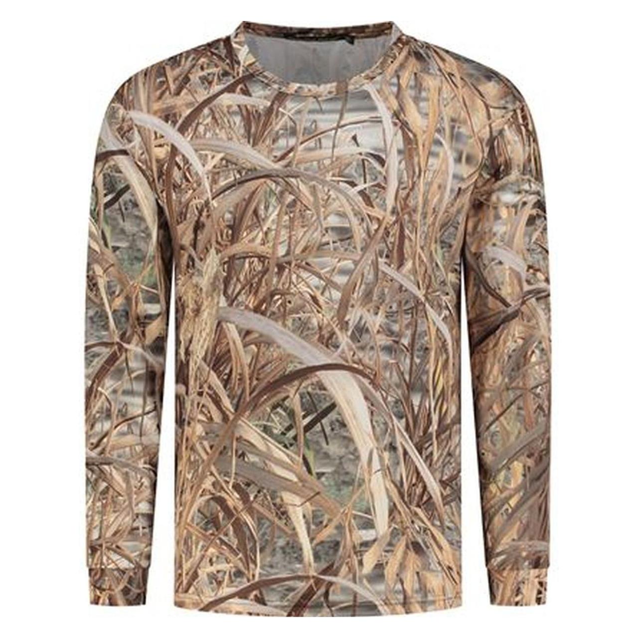Stealth Gear T-Shirt Langarm Camo Schilf Print Grösse L (L) (710167)