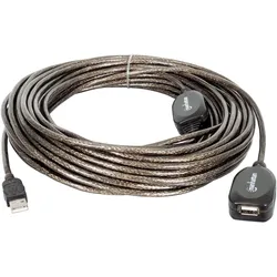 Manhattan USB-Repeater Kabel USB 2.0 A -> A St (20 m, USB 2.0, 2.50 W), USB Kabel