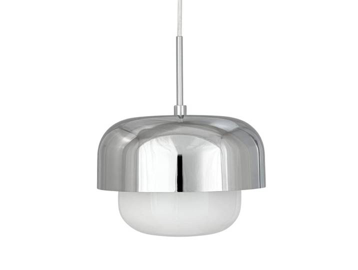 Suspension en verre et métal, chrome
