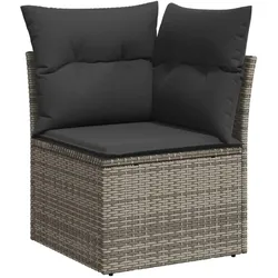 vidaXL, Gartenlounge, Stevie (Eckteil + 2x Mittelteil + Tisch)