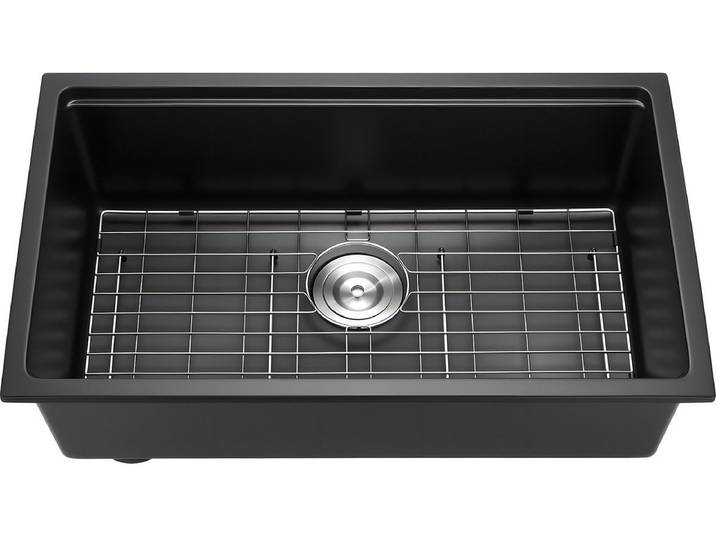 VEVOR Granieten Keuken Spoelbak Enkele Kom Ingebouwde Granieten Spoelbak 762x457x230mm