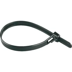 König Werbeanlagen Dreifke® Kabelbinder, wiederlösbar, schwarz, Polyamid, 7,5mm breit, 250mm lang, 100/VE