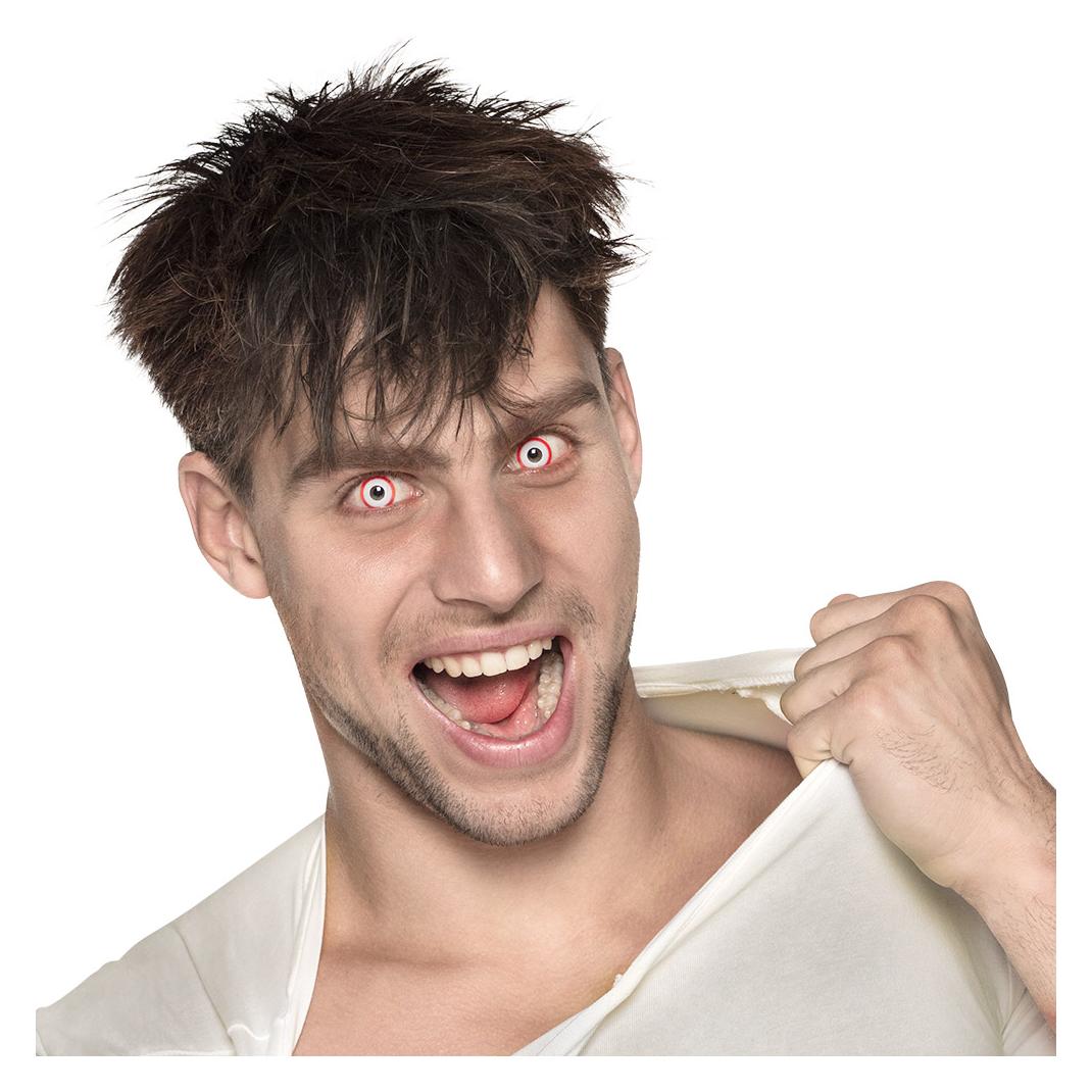 Magni Kontaktlinsen 1 Woche Psycho (Rot, Weiss) (640114)