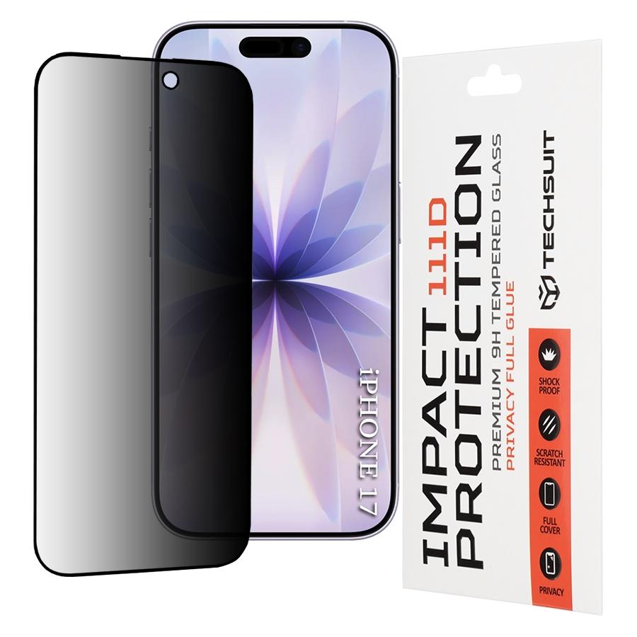 Techsuit - 111D Privacy Full Glue - iPhone 17 - Black (Apple iPhone 17) (58346316)