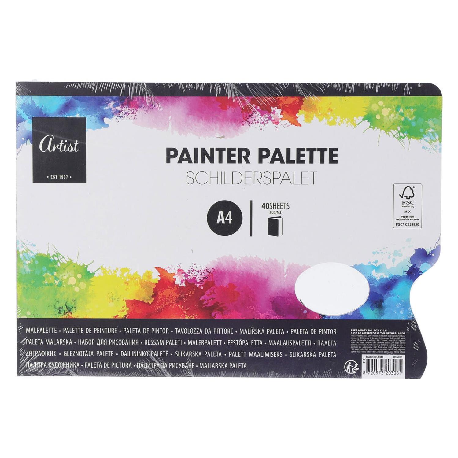 Malerpalettenpapier A4, 40 Blatt (37546118)