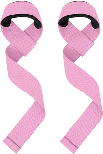 Lush Living Finds Adjustable Non slip Gym Fitness Lifting Strap, Weightlifting Wrist Straps, Sports Grip Band For Strength Training pink