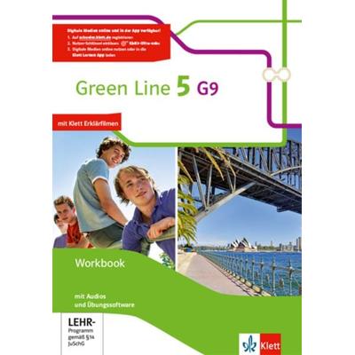 Green Line 5 G9. Workbook mit eingedrucktem Schlüssel zum Download von Online-Material Klasse 9, Set von , Klett Schulbuchverlag, 978-3-12-854258-4