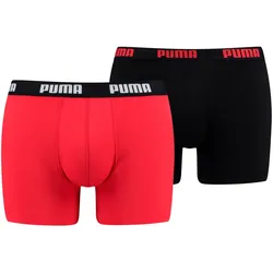 2er Pack PUMA Basic Boxershorts red / black XXL