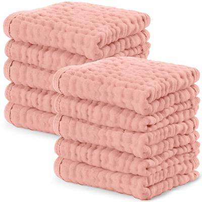 "Muslin Baby Washcloths, Soft 10""x10"" Cotton by Comfy Cubs"